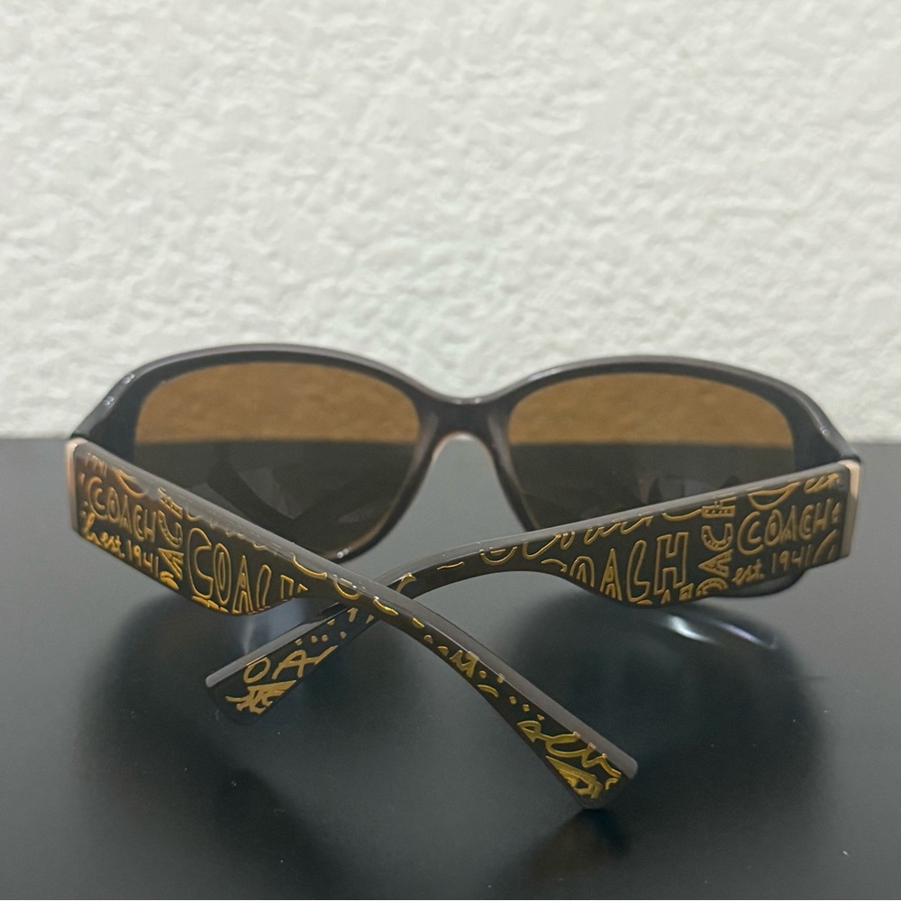 COACH S3005 Brown Gold Logo Arm -125/150? Nearsighted RX Prescription Sunglasses - Picture 8 of 16